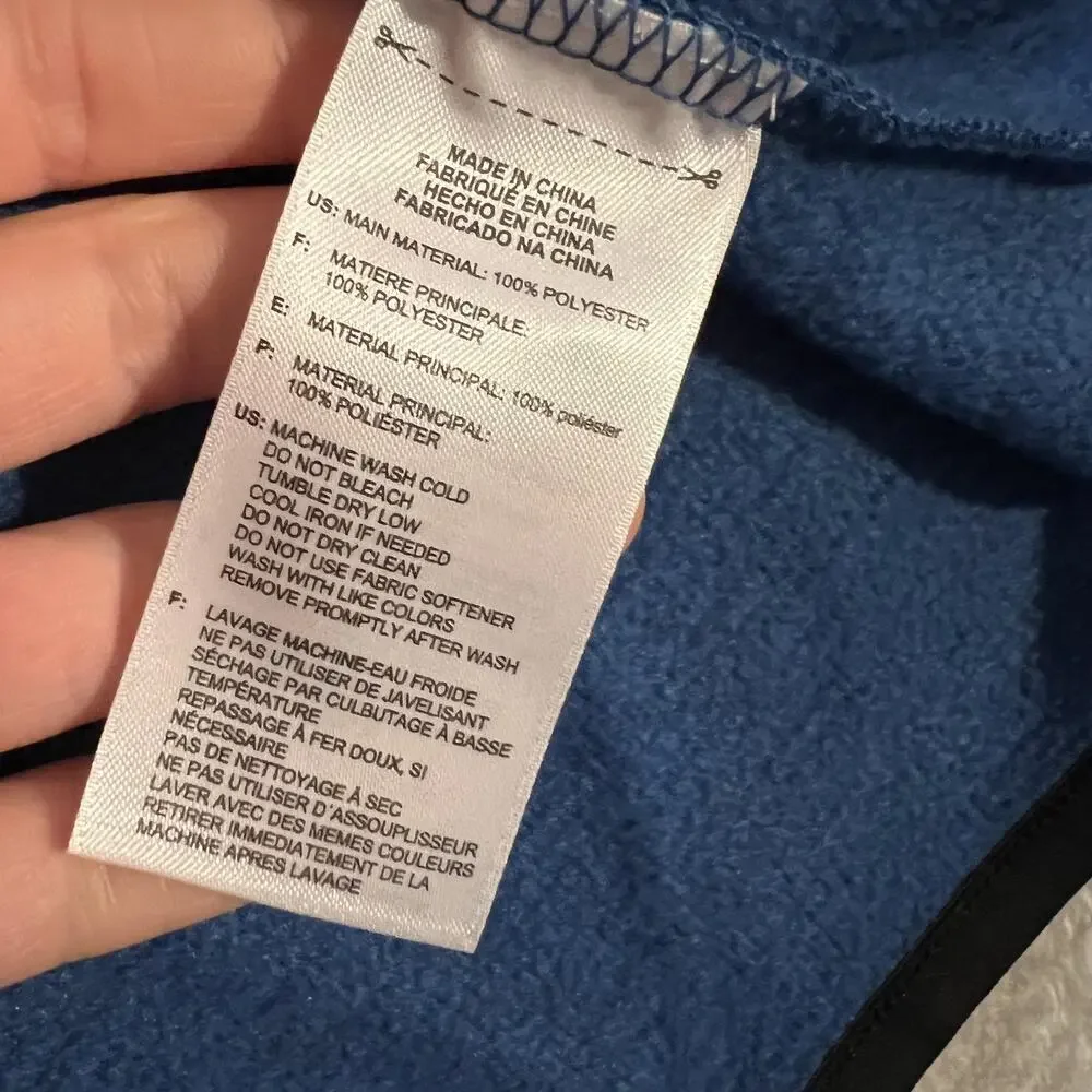 Adidas Adi Perform Golf Pullover Mens XL Blue 1/4 Zip Mock Neck Fleece